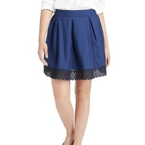 Vineyard Vines Women Eyelet Skirt Solid Deep Bay